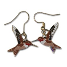 Hummingbird, Rufous earrings Hummingbird, Rufous earrings